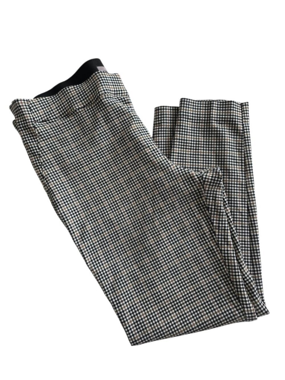 MAURICES BLACK/TAN GINGHAM PRINT SKINNY PANTS XL